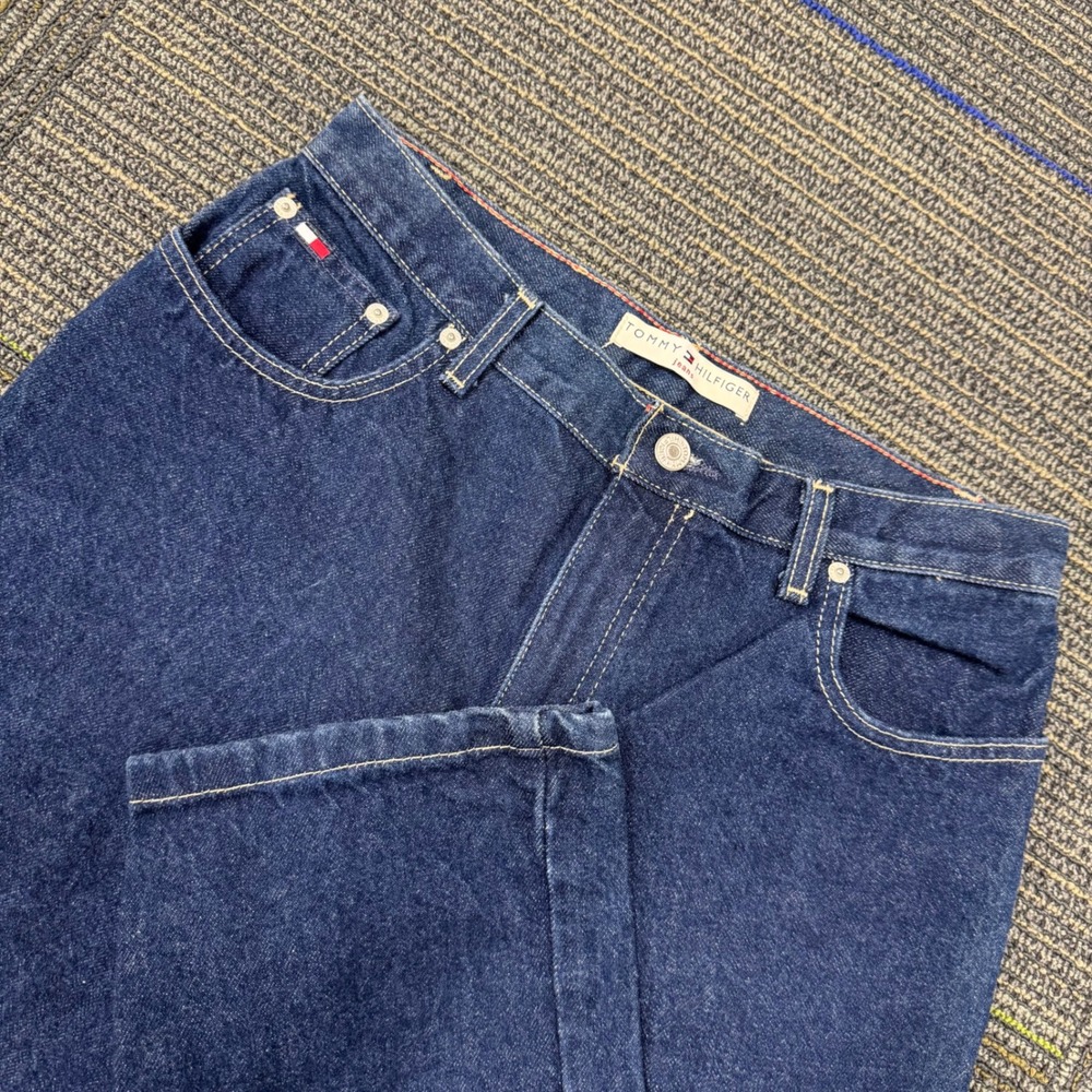 Tommy Hilfiger Jeans Women 8 Dark Wash Excellent Vintage 90s High Rise Straight